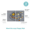 Picture of ezpz Happy Mat - 24 Months+ (Gray) - 100% Silicone Suction Plate with Built-in Placemat for Toddlers + Preschoolers - Divided Toddler Plates - Toddler Essentials