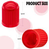 Picture of MEAJOO 15PCS Plastic Tire Valve Stem Caps, Corrosion Resistant, with O Rubber Ring, Airtight Seal Heavy Duty Dustproof Tire Valve Stem Covers for Cars, SUV, Trucks, Bikes, Motorcycles, Bicycles(Red)