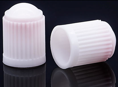 Picture of MEAJOO 15PCS Tire Valve Stem Caps, Corrosion Resistant, with O Rubber Ring, Airtight Seal Heavy Duty Dustproof Tire Valve Stem Covers for Cars, SUV, Trucks, Bikes, Motorcycles, Bicycles(White)