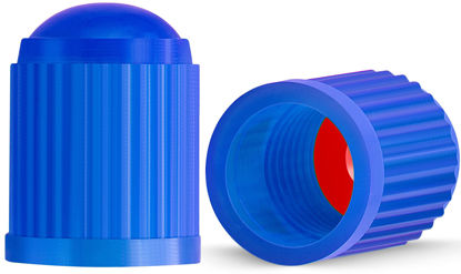 Picture of MEAJOO 15PCS Tire Valve Stem Caps, Corrosion Resistant, with O Rubber Ring, Airtight Seal Heavy Duty Dustproof Tire Valve Stem Covers for Cars, SUV, Trucks, Bikes, Motorcycles, Bicycles(Blue)
