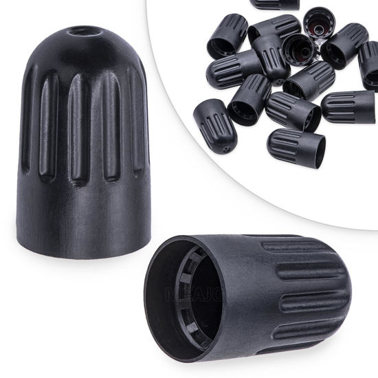 Picture of MEAJOO 15PCS TPMS Tire Valve Long Stem Caps, Black Plastic Wheel Tire Valve Stem for TR20008 TPMS, Universal Long Stem Caps for Cars, SUV, Trucks, Bikes, Motorcycles, Bicycles