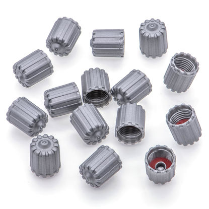 Picture of MEAJOO 15PCS TPMS Tire Valve Stem Caps, Plastic Wheel Tire Valve Stem, with O-Ring Rubber Seal, Universal Tire Valve Stem Covers for Cars, SUV, Trucks, Bikes, Motorcycles, Bicycles(Gray)
