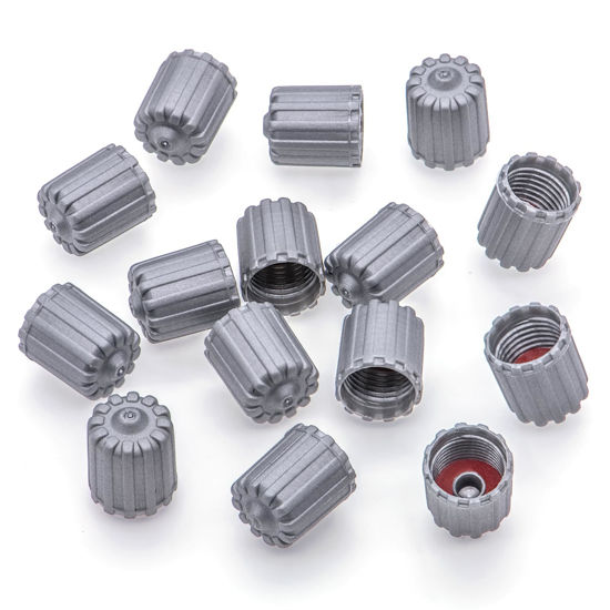 Picture of MEAJOO 15PCS TPMS Tire Valve Stem Caps, Plastic Wheel Tire Valve Stem, with O-Ring Rubber Seal, Universal Tire Valve Stem Covers for Cars, SUV, Trucks, Bikes, Motorcycles, Bicycles(Gray)