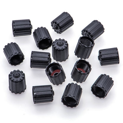 Picture of MEAJOO 15PCS TPMS Tire Valve Stem Caps, Plastic Wheel Tire Valve Stem, with O-Ring Rubber Seal, Universal Tire Valve Stem Covers for Cars, SUV, Trucks, Bikes, Motorcycles, Bicycles(Black)