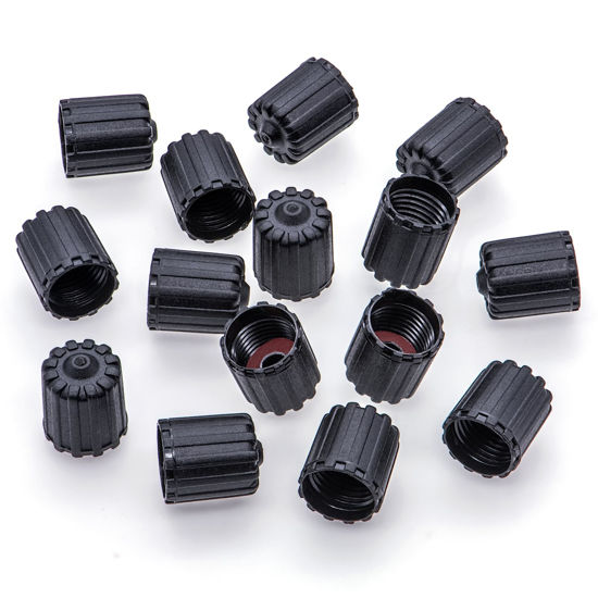 Picture of MEAJOO 15PCS TPMS Tire Valve Stem Caps, Plastic Wheel Tire Valve Stem, with O-Ring Rubber Seal, Universal Tire Valve Stem Covers for Cars, SUV, Trucks, Bikes, Motorcycles, Bicycles(Black)