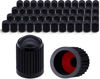 Picture of MEAJOO 50PCS Tire Valve Stem Caps, Corrosion Resistant, with O Rubber Ring, Airtight Seal Heavy Duty Dustproof Tire Valve Stem Covers for Cars, SUV, Trucks, Bikes, Motorcycles, Bicycles(Black)