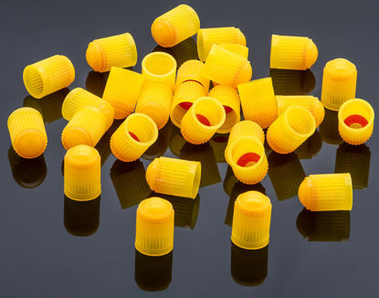 Picture of MEAJOO 30PCS Tire Valve Stem Caps, Corrosion Resistant, with O Rubber Ring, Airtight Seal Heavy Duty Dustproof Tire Valve Stem Covers for Cars, SUV, Trucks, Bikes, Motorcycles, Bicycles(Yellow)