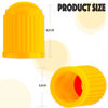 Picture of MEAJOO 30PCS Tire Valve Stem Caps, Corrosion Resistant, with O Rubber Ring, Airtight Seal Heavy Duty Dustproof Tire Valve Stem Covers for Cars, SUV, Trucks, Bikes, Motorcycles, Bicycles(Yellow)