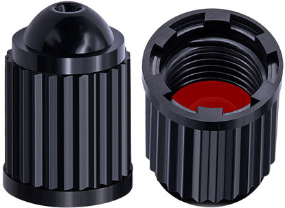 Picture of MEAJOO 15PCS Plastic Tire Valve Stem Caps, Corrosion Resistant, with O Rubber Ring, Airtight Seal Heavy Duty Dustproof Tire Valve Stem Covers for Cars, SUV, Trucks, Bikes, Motorcycles, Bicycles(Black)
