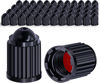 Picture of MEAJOO 50PCS Plastic Tire Valve Stem Caps, Corrosion Resistant, with O Rubber Ring, Airtight Seal Heavy Duty Dustproof Tire Valve Stem Covers for Cars, SUV, Trucks, Bikes, Motorcycles, Bicycles(Black)
