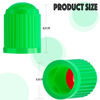 Picture of MEAJOO 100PCS Tire Valve Stem Caps, Corrosion Resistant, with O Rubber Ring, Airtight Seal Heavy Duty Dustproof Tire Valve Stem Covers for Cars, SUV, Trucks, Bikes, Motorcycles, Bicycles(Green)