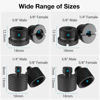 Picture of InnoGear 8 Pieces Mic Stand Adapter, 5/8 Female to 3/8 Male 3/8 Female to 5/8 Male 5/8 Female to 1/4 Male 1/4 Female to 5/8 Male Screw Thread Adapter for Microphone Stand Boom Arm Camera Tripod