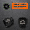 Picture of EGOFIX 1/2" Drive Standard Impact Socket, 36mm Metric Socket, Axle Nut Socket Heat-Treated CR-MO Anti-Rounding 6 Point for Easy Removal of Axle Shaft Nuts