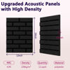 Picture of 12 Pack Acoustic Panels,16X12X0.4 Inches Soundproof Wall Panels,Self-adhesive Sound proof panels for walls,Acoustic Treatment for Recording Studio&Office(Brick, Black)
