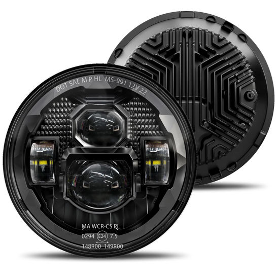 Picture of HWSTAR 2023 New 1000% Bright Anti-glare 7 Inch Led Headlights Round Compatible with Jeep Wrangler JK JKU TJ LJ Chevy Ford GMC Dodge Mazda Nissan Mack VW etc DOT Approved H6024 Hi/Low Sealed Beam