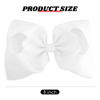 Picture of DEEKA 2 PCS 8" Big Hair Bows Hand-made Grosgrain Ribbon Solid Color Large Bows Alligator Clips Hair Accessories for Girls Set of 2 -White
