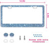 Picture of Bling Rhinestone License Plate Frame for Women, Sparkly License Plate Frames| Stainless Steel Frames & Over 1200 pcs Finest 14 Facets Glass Crystals Premium Diamond(Light Blue)
