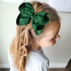 Picture of DEEKA 2 PCS 6" Big Hand-made Grosgrain Ribbon Solid Color Hair Bows Alligator Clips Hair Accessories for Little Teen Toddler Girls Kids Set of 2 -Hunter Green