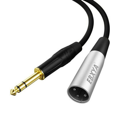 Picture of EBXYA 1/4" TRS to XLR Male Balanced Mic Microphone Cable 10ft, XLR to 6.35 Jack, 1 Pack