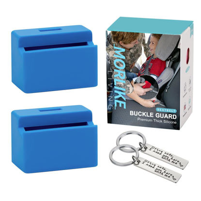 Picture of Morlike Silicone Seatbelt Secure Buckle Safety Cover Lock (BLUE2-2 PCAK)