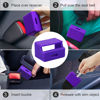 Picture of Morlike Silicone Seatbelt Secure Buckle Safety Cover Lock (Purple, 2 Pack)