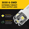 Picture of PHINLION 194 LED Light Bulb 6000K White Super Bright 168 175 2825 W5W T10 Wedge 6-SMD 3030 Chipsets LED Replacement Bulbs for Car Interior Dome Map Readling Door Courtesy License Plate Lights