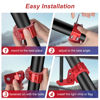 Picture of ZIDIYORUO UTV Flag Light Mount with 360° Rotating Mounting Bracket, All Made Aluminium Alloy Mounting Flag Light Bar, Fits SXS 1.75" to 2" Roll Cage Roll Bars (Pack of 2, red)