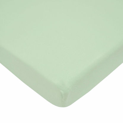 Picture of American Baby Company Fitted Mini Crib Sheet 24" x 38", Soft Breathable Neutral 100% Cotton Jersey Portable Sheet, Green, for Boys and Girls, Fits Most Pack N Play and Mini Crib Mattresses