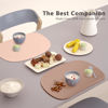 Picture of Cuddle Campus Set of 3 Silicone Placemats with Raised Edges for Kids,Toddlers,Babies, Non-Slip Dinning Table Mat, Baby Eating Mat, Food Mat