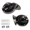 Picture of BLAU GRUN 2PCS 300DB Super Loud Train Horns, 12V Waterproof Air Horns Replacement Kit, Car Air Electric Snail Double Horn, Automotive Accessories Universal for Motorcycle, Truck, Bike, Boat (Gray)