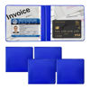 Picture of Ziciner 4PCS Car Registration and Insurance Holder, 5.2"× 4.7" Leather Auto Glove Box Organizer with Closure, Essential Car Document Holder for Card, Driver License (Blue)