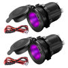 Picture of 12V Cigarette Lighter Socket, 2 Pack Car Marine Motorcycle ATV RV Lighter Power Outlet Socket Replacement 12 Volt Waterproof Plug(Purple)