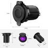 Picture of 12V Cigarette Lighter Socket, 2 Pack Car Marine Motorcycle ATV RV Lighter Power Outlet Socket Replacement 12 Volt Waterproof Plug(Purple)