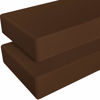 Picture of NTBAY 2 Pack 100% Brushed Microfiber Fitted Crib Sheet, Super Soft and Cozy 28x52 Crib Sheet for Standard Crib and Toddler Mattresses, Boys, Girls, Unisex, Brown, 28x52 Inches