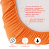 Picture of NTBAY Toddler Bedding Set - 4 Piece Soft and Breathable Crib Bedding Set for Boys and Girls, Includes Quilted Comforter, Fitted Sheet, Flat Top Sheet and Envelope Pillowcase, Orange