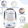 Picture of Pea Pod Winter Baby Car Seat Cover for Newborn, Warm Infant Car Seat Canopy Covers with 2 Layers Windows of Breathable Mesh/Fabric, Lightweight Polyester/Thick Minky Dot Backing, Universal Fit