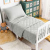 Picture of NTBAY Toddler Bedding Set - 4 Piece Soft and Breathable Crib Bedding Set for Boys and Girls, Includes Quilted Comforter, Fitted Sheet, Flat Top Sheet and Envelope Pillowcase, Light Grey