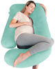 Picture of Cute Castle Pregnancy Pillows, Soft U-Shape Maternity Pillow with Removable Cover - Full Body Pillows for Adults Sleeping - Pregnancy Must Haves - Jumbo 57 Inch - Turquoise