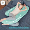 Picture of Cute Castle Pregnancy Pillows, Soft U-Shape Maternity Pillow with Removable Cover - Full Body Pillows for Adults Sleeping - Pregnancy Must Haves - Jumbo 57 Inch - Turquoise