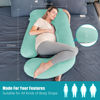 Picture of Cute Castle Pregnancy Pillows, Soft U-Shape Maternity Pillow with Removable Cover - Full Body Pillows for Adults Sleeping - Pregnancy Must Haves - Jumbo 57 Inch - Turquoise