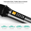 Picture of Bietrun 4 Channel Wireless Microphone with Echo/Treble/Bass, 160 ft UHF Range, 4 XLR+1/4‘’Output, Metal Cordless Handheld Dynamic Mics System for Wedding, Church, Karaoke, Singing, DJ(Auto Connect)