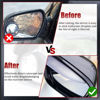 Picture of Pincuttee 2PC Side Mirror Visor Rain Guards,Car Rear View Mirror Rain Cover,Silicone Rain Shield,Mirror Cover Rubber Visor Guard(Transparent,2Pack)