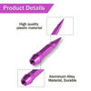 Picture of SINGARO 60mm Spiked Valve Caps, Aluminum Alloy Dustproof and Waterproof Tire Valve Stem Caps, Suitable for Cars, Trucks and Motorcycles (4PCS Purple)
