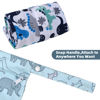 Picture of eaxin 2pcs Cloth Diaper Wet Dry Bags Waterproof Reusable with Two Zippered Pockets Travel Beach Pool Daycare Soiled Baby Items Yoga Gym Bag for Swimsuits or Wet Clothes-Cute Animal,Dinosaur