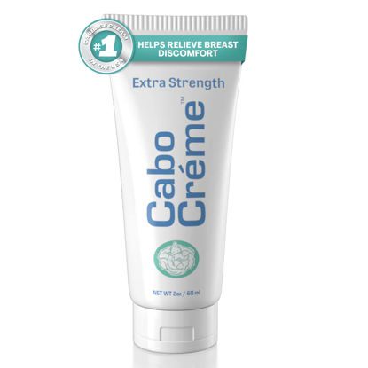 Picture of CaboCreme Extra Strength Cabbage Breast Cream - 2X Strength for Engorgement Relief and Breastfeeding Weaning Support - Dry Up Breast Milk - OB-GYN Created & Breastfeeding Mother-Approved - 2 oz