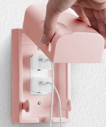 Picture of Bates - Baby Safety Outlet Cover Box, Pink, Outlet Covers Baby Proofing, Plug Covers Baby Proofing, Baby Outlet Cover, Socket Covers Baby Proofing, Baby Outlet Covers Baby Proof, Outlet Box Cover