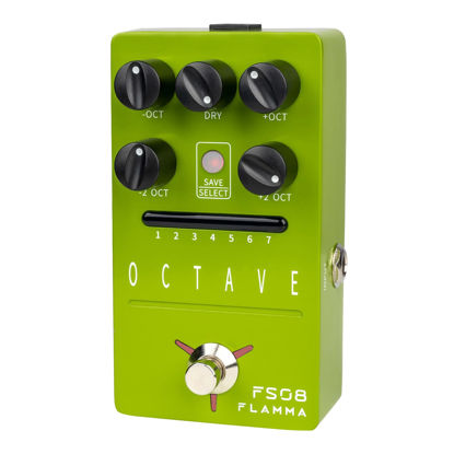 Picture of FLAMMA FS08 Octave Pedal Electric Guitar Polyphonic Octave Effects Pedal Dry Signal Control 7 Presets Slots