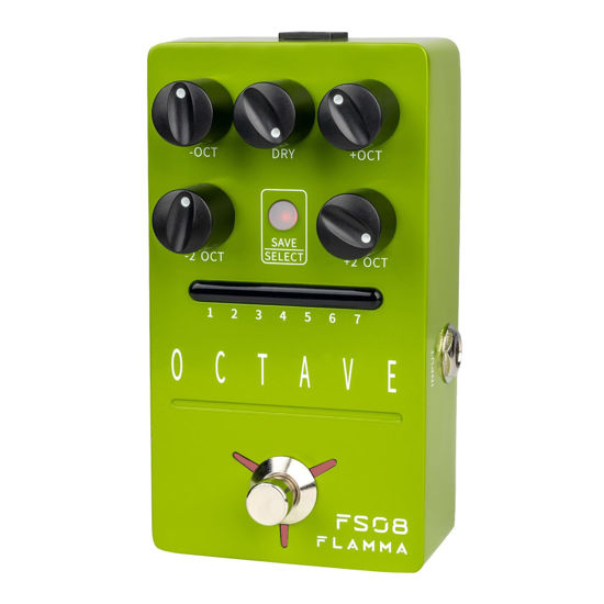 Picture of FLAMMA FS08 Octave Pedal Electric Guitar Polyphonic Octave Effects Pedal Dry Signal Control 7 Presets Slots