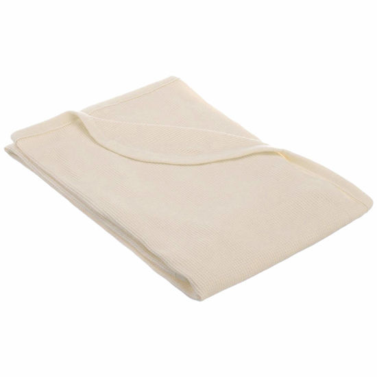 Picture of American Baby Company 100% Cotton Thermal Waffle Swaddle Blanket, Soft, Breathable & Stretchy, Cream, 30" x 40" for Boys and Girls, Perfect for Swaddling, Travel and Gifting