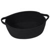 Picture of Goodpick Small Woven Basket, Baskets for Gifts Empty, Baby Basket with Handles, Black Baskets for Organizing, Dog Toy Basket, Rope Baskets for Storage, 12" x 8" x 5"